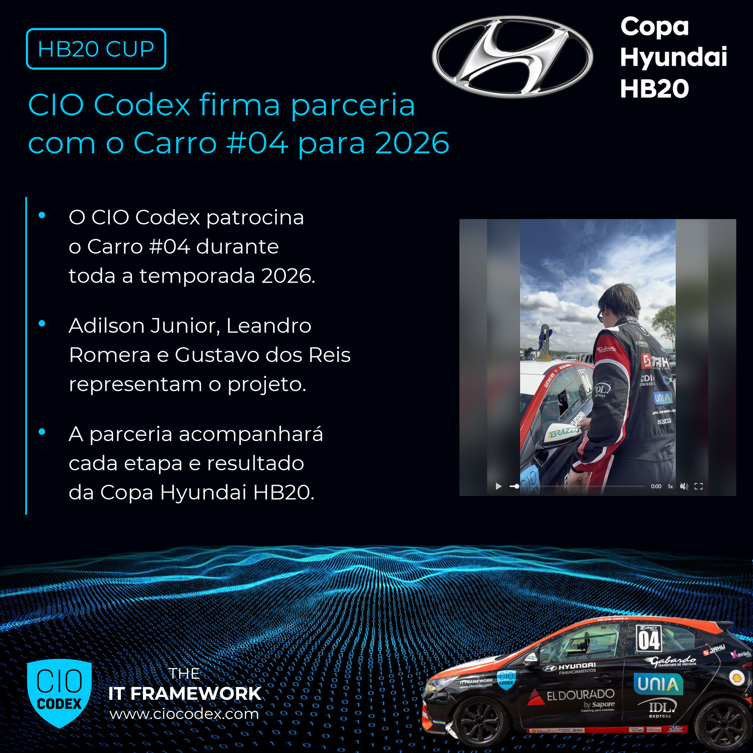 Copa HB20 – CIO Codex patrocina o Carro #04