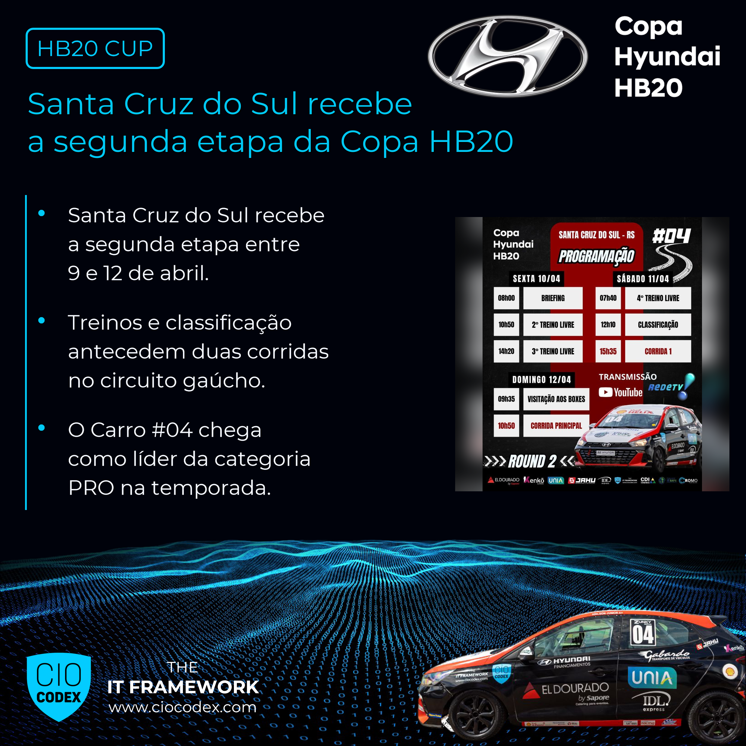 Copa HB20 – Carro #04 disputa Santa Cruz do Sul