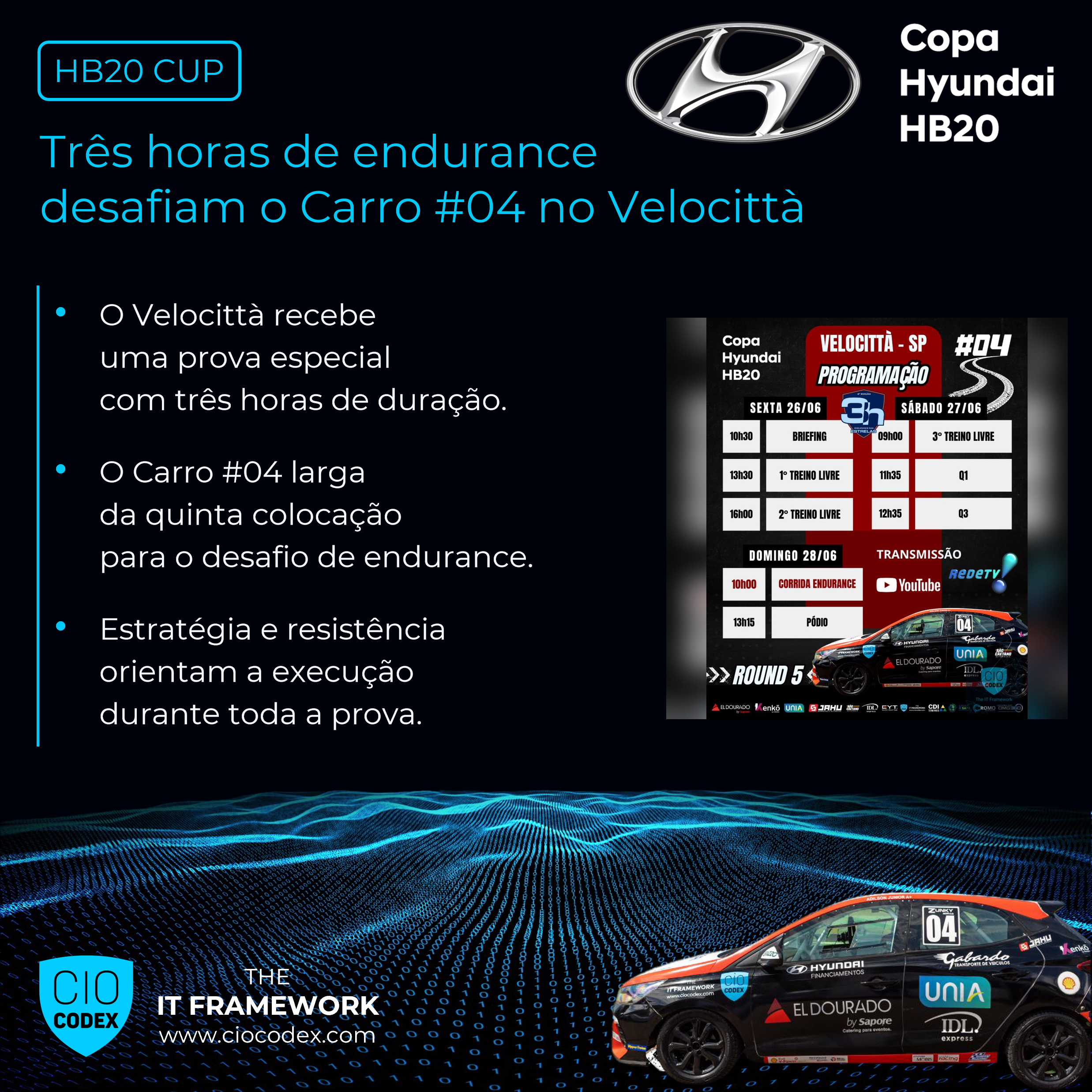 Copa HB20 – Carro #04 disputa endurance no Velocittà