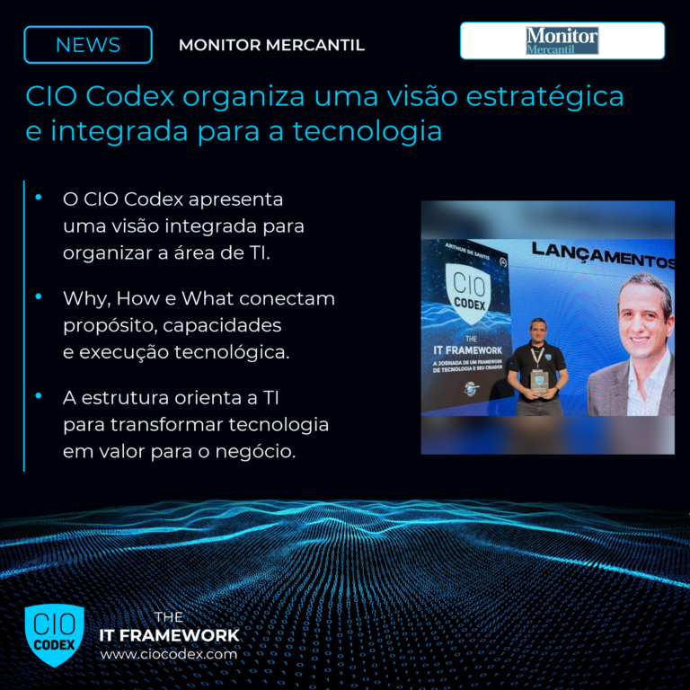Na mídia – Monitor Mercantil destaca o CIO Codex