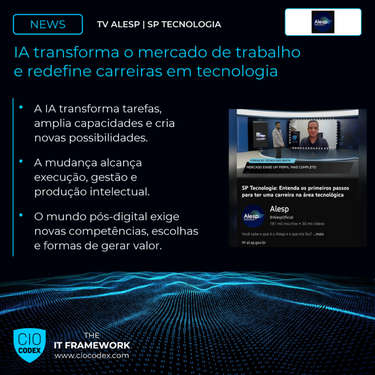 Na mídia – TV Alesp aborda IA e futuro do trabalho