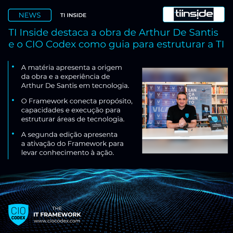 Na mídia – TI Inside repercute o CIO Codex: a obra de Arthur De Santis